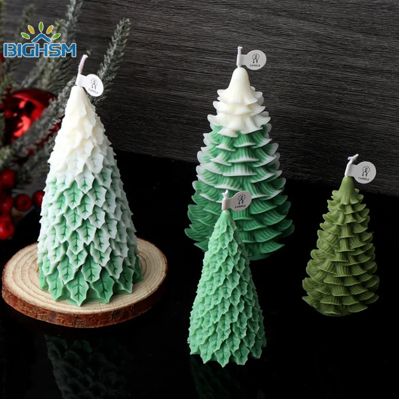 Многослойные листья форма из смолы в виде Санты пузырьки полоски искусственное