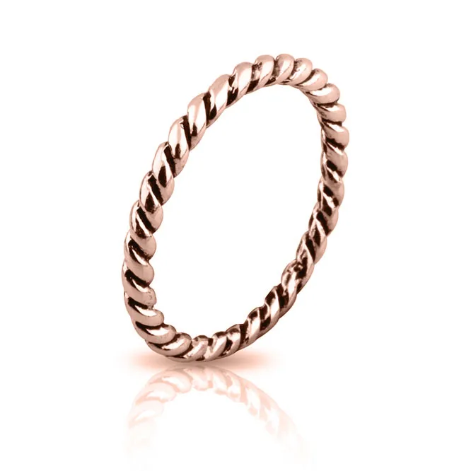 

Silver Color Ring Charms Rose Gold Hemp Rope Simple Design Finger Ring For Women Party Jewelry