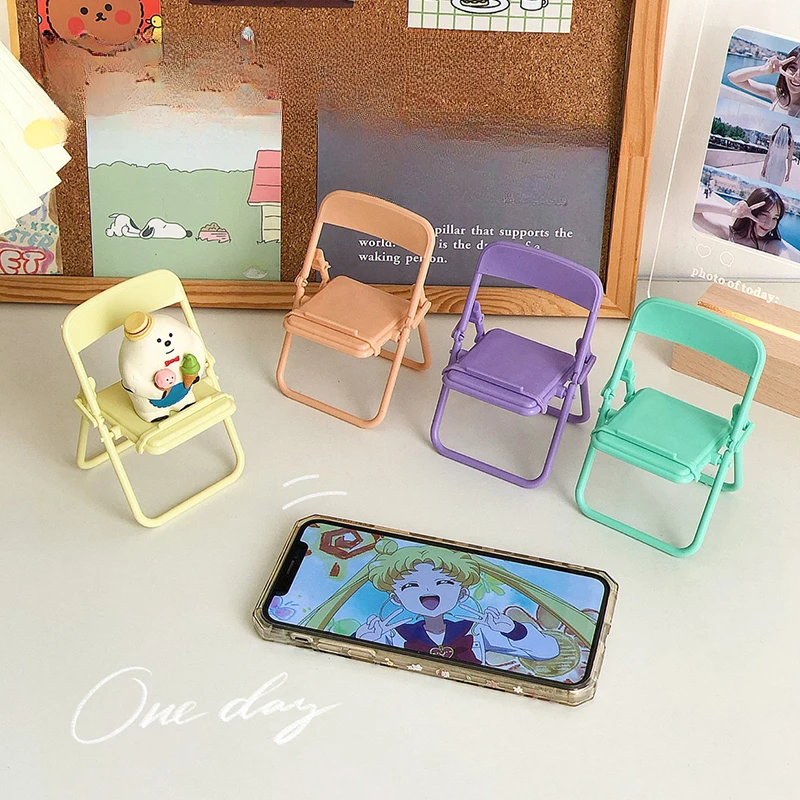 Маленький стул настольный держатель для мобильного телефона креативный