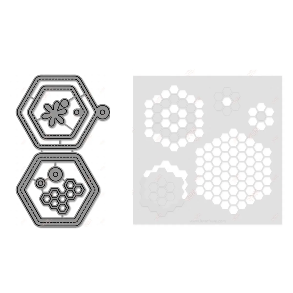 

2023 Honeycomb Metal Cutting Mold Template Scrapbook Stamp Album Decoration Embossed Cutting Mold DIY Paper Card