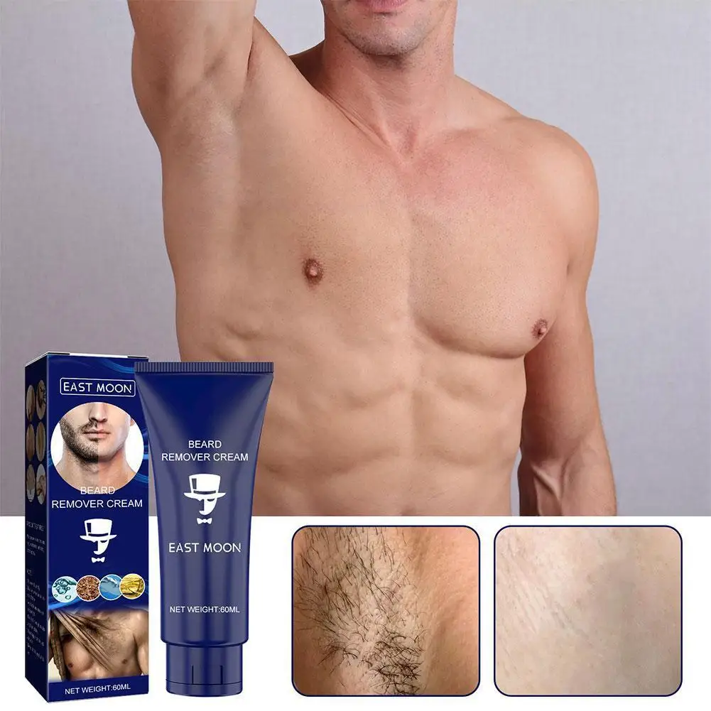 

Men Hair Removal Cream Gentle Painless Effective Beard Body Men Hair Inhibitor Chest Care Beauty Armpit Remover Leg Hair Pr Q8w7