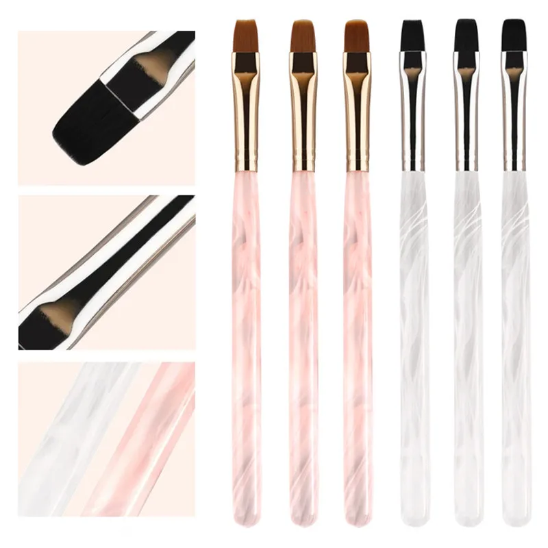 Кисть Для Гель-лака Дизайна Ногтей И Акриловое Наращивание Блестящая