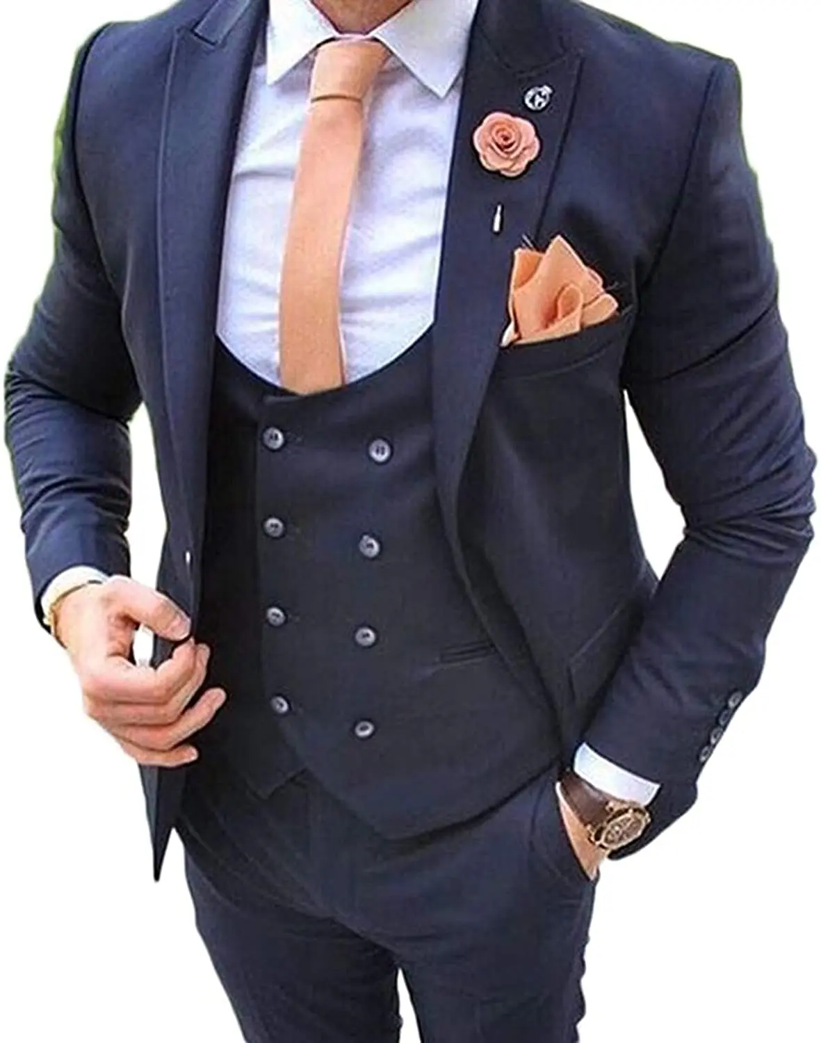 

Men's Suit Suit Tuxedo Fashion Gentleman Slim Custom Three-piece Suit