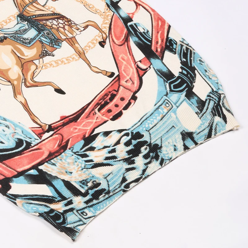 Женский винтажный свитер с принтом H Horse повседневный трикотажный пуловер топ для