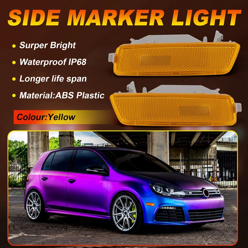 Передняя вспышка боковой габаритный фонарь набор ламп для VW Golf 5G-светильник Jetta T-I