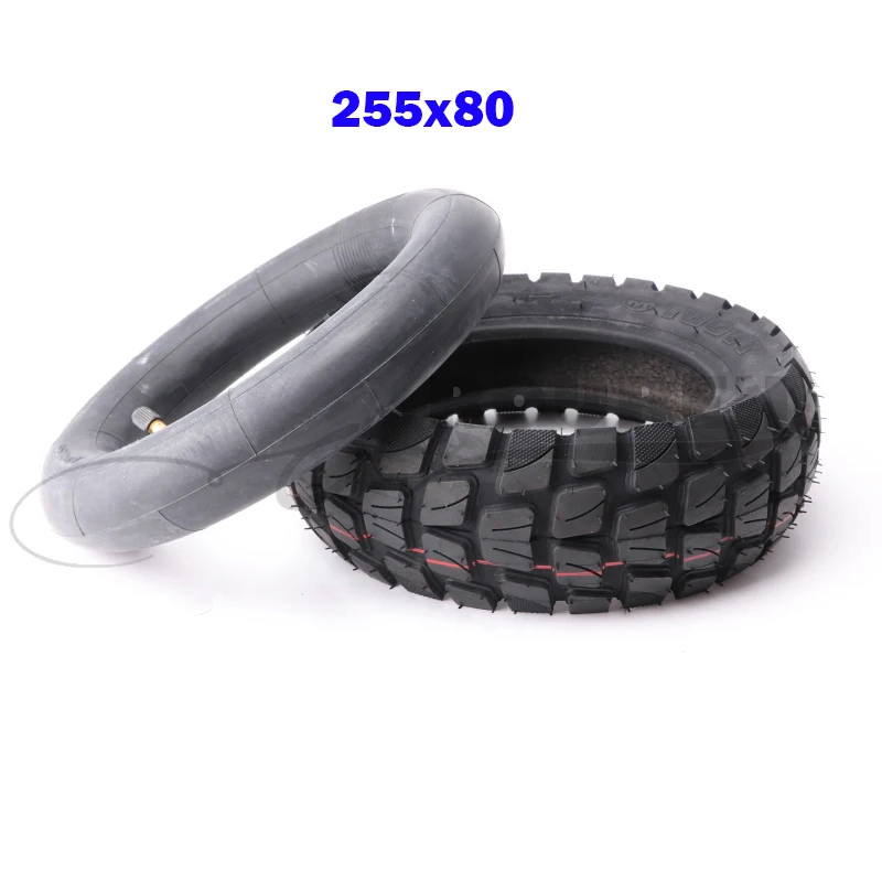 

255x80 Tire Inner and Outer Tyre for Electric Scooter Zero 10x Dualtron KuGoo M4 Upgrade 10 Inch 10x3.0 80/65-6 Off Road