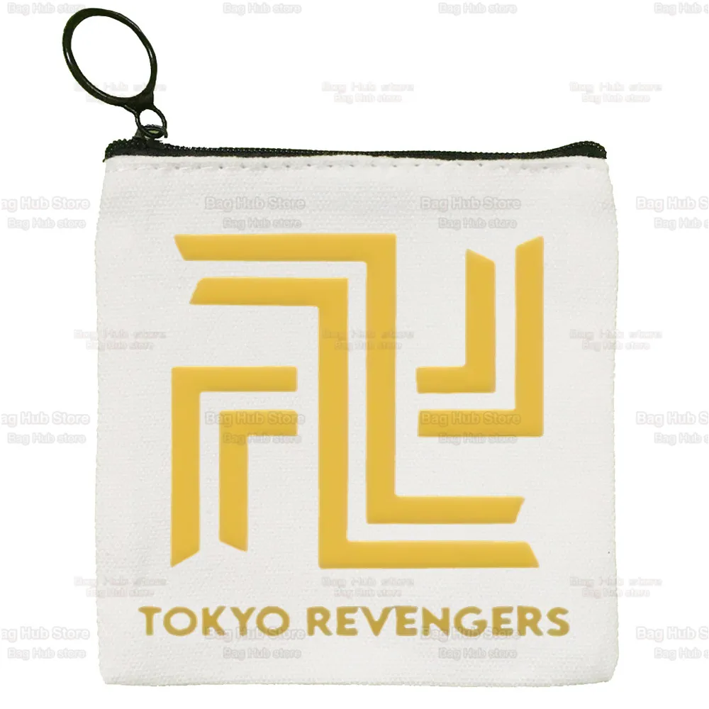 Tokyo Revengers Chifuyu Draken Anime Canvas Bag Pure White Bag Matsuno Manji Mikey Zipper Bag Coin Bag Coin Bag Clutch Bag