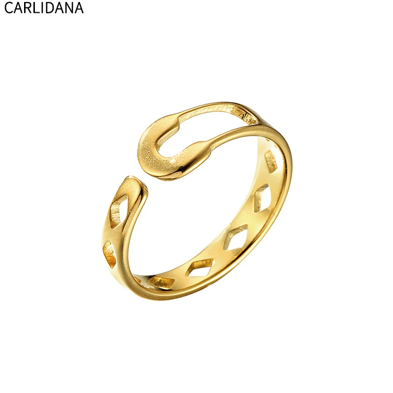 

Carliдана 18 K волнистый ромб бумажный зажим очаровательное обручальное кольцо для женщин Новое модное позолоченное открытое регулируемое кол...