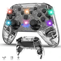 switch controller for nintendo switch lite transparent pro gamepad for switch console with 6 axis gyro