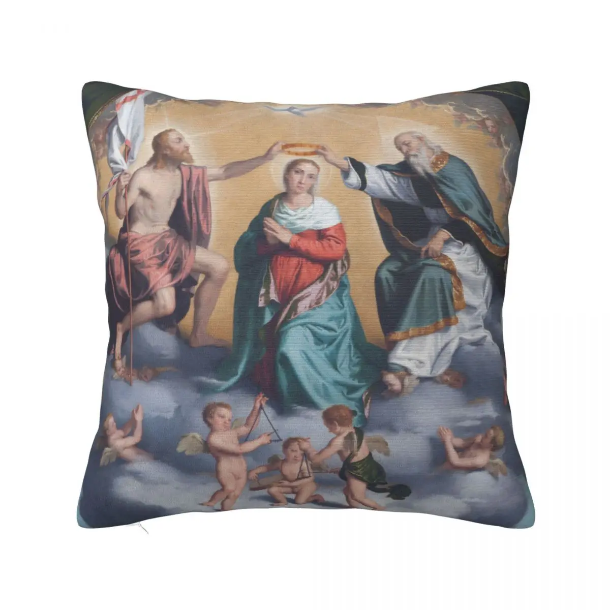 

Virgin Mary Christian Catholic Pillowcase Soft Polyester Cushion Cover Decor Throw Pillow Case Cover Home Square 18"