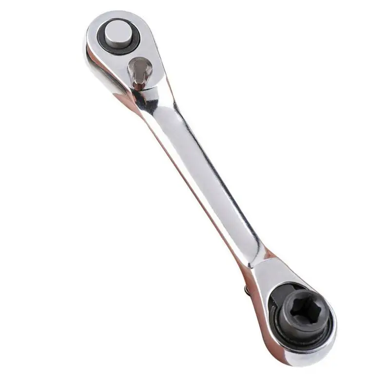 

Mini Dual Purpose 1/4 Inch Double Ended Quick Socket Ratchet Wrench Rod Screwdriver Bit Tool Contain 1 X Ratchet Handle Wrench