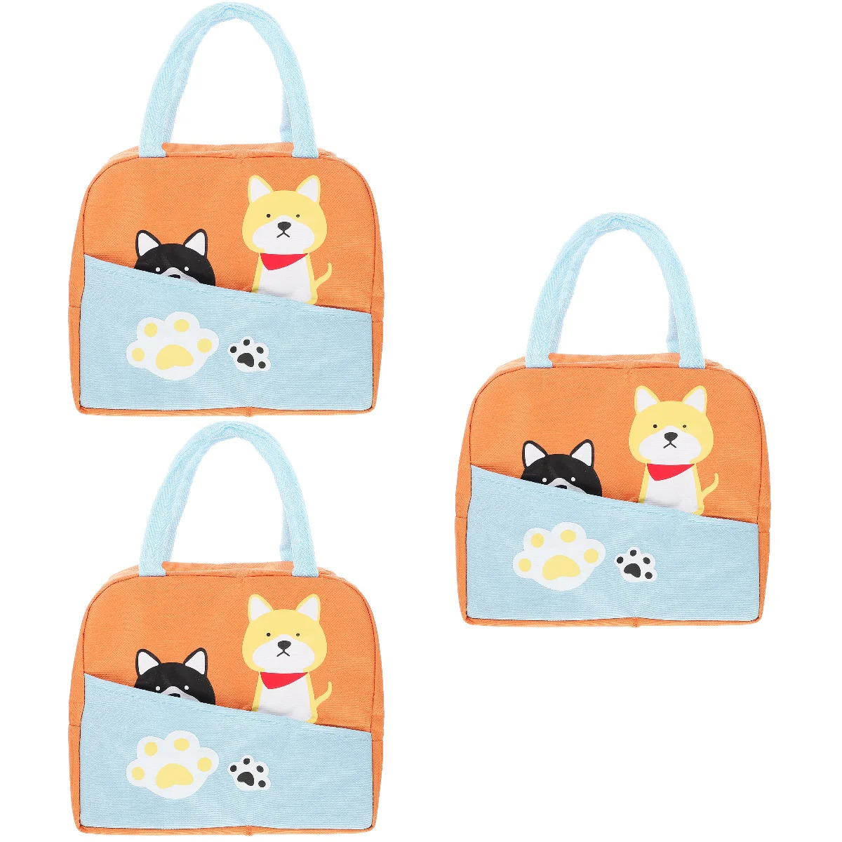 

3x Small Portable Insulated Lunch Insulated Lunch Bag Storage Bag Lunch Bag Bento Box Bag for Home Student Lunch Storage