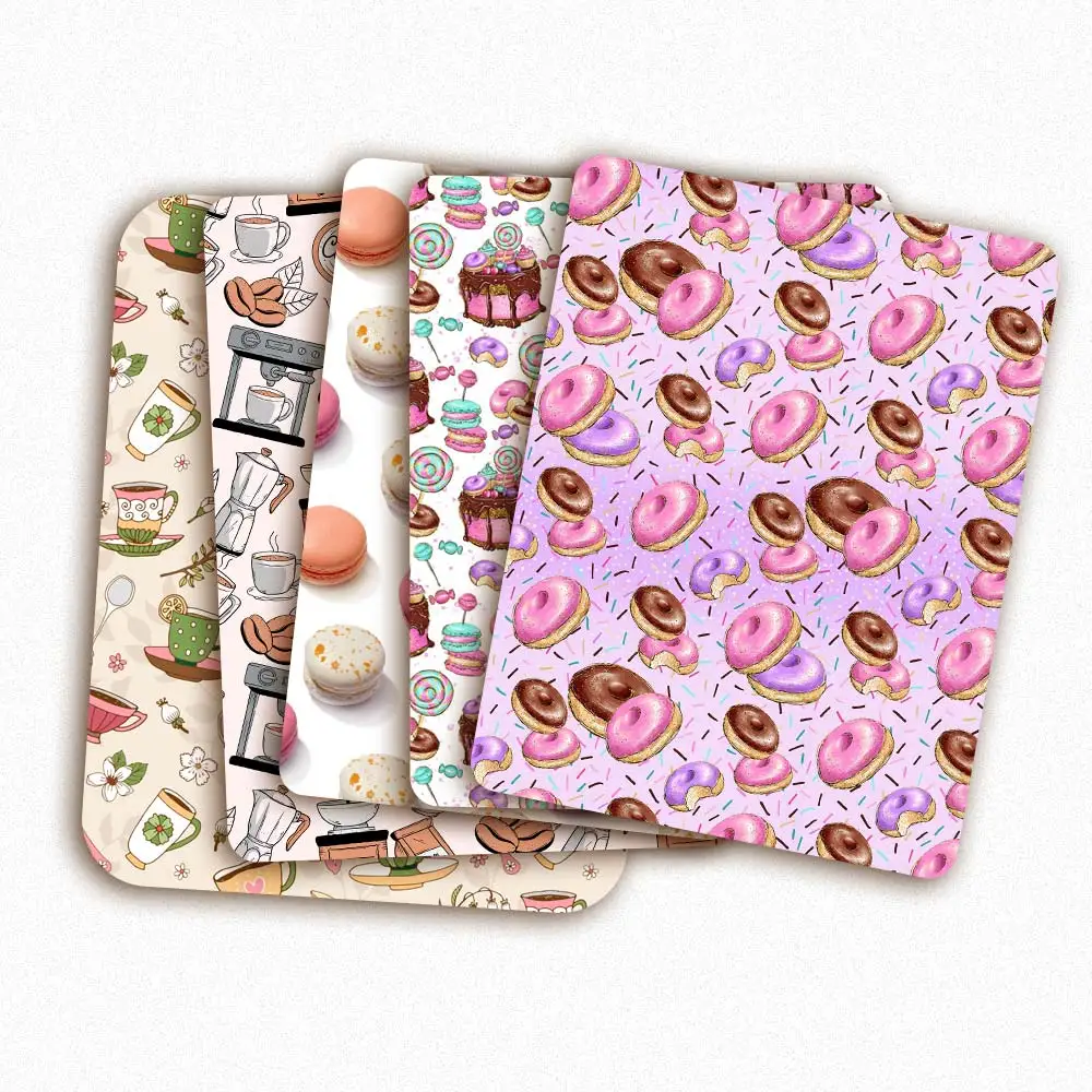

Polyester Cotton Fabric By The Yard Coffee Cake Dessert Printed Cloth Sheets for Designer Dress DIY Sewing Materials 45*145cm/Pc
