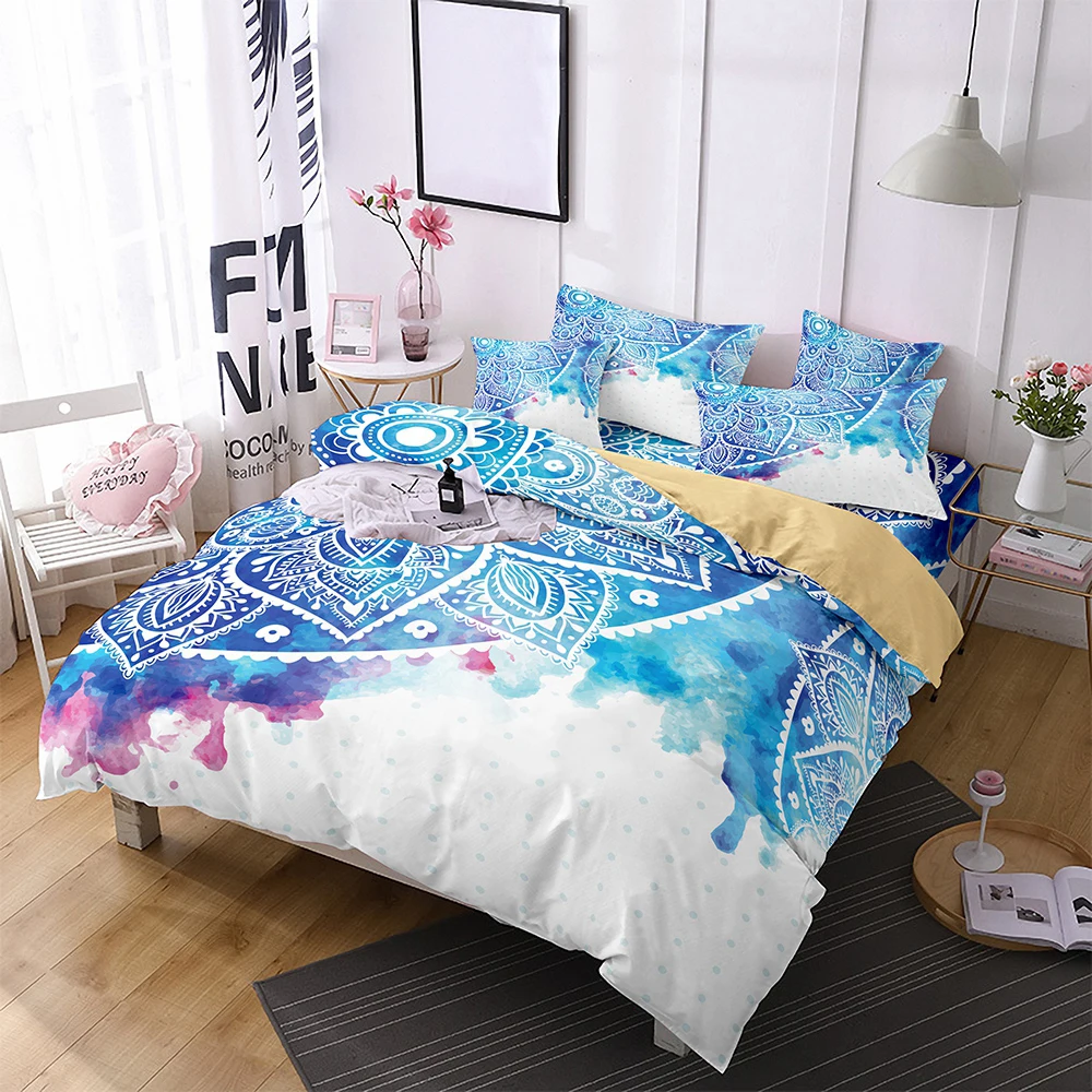 

Evich Quilt Cover and Pillowcase Bohemia Style Double Queen Multi Size High Quality Current Season Bedding Sets Home Textile