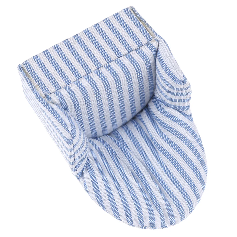 

2022 Scale 1:12 Furniture Sofa Chair Living Room Navy Stripe Soft Queen Princess Sofa for Baby Girls Toys Dollhouse Mini