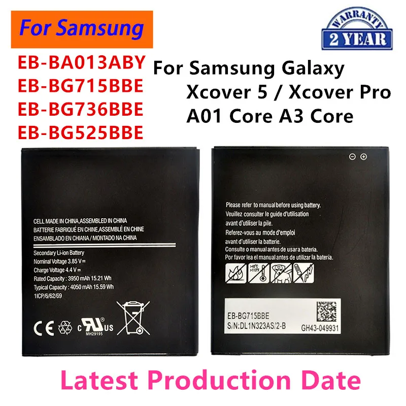 Совершенно новый аккумулятор EB-BG715BBE EB-BG736BBE для Samsung Galaxy Xcover 5 G525F Pro 6 A01 Core A3 SM-A013F