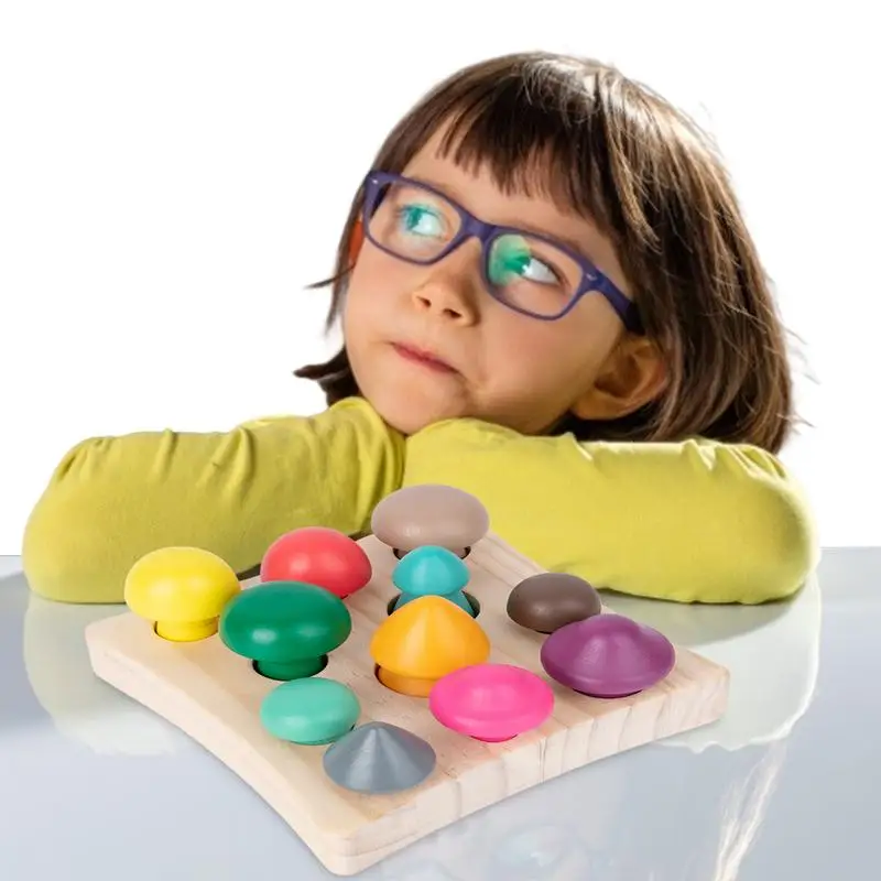 

Игра для сортировки в форме гриба, деревянная игрушка, игра для сбора грибов для малышей, раннее развитие, Веселая игра для мальчиков и девочек