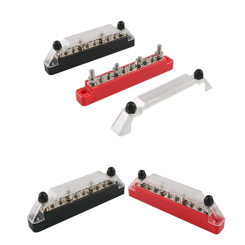 2 шт. положительный отрицательный распределительный блок питания шины 4 X M6