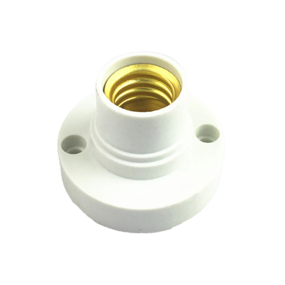 

10Pcs E14 Light Bulb Holder Base Fitting Screw Cap LED Light Socket White Lamp Fixing Adapter Converter 100-230V