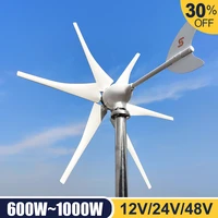 smaraad wind turbine 600w 800w 1000w 48v 24v 12v with mppt controller system portable windmills renewable energy 356 blades