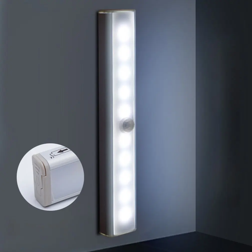 

LED Cabinet Light Motion Sensor Lamp Wireless LED Night Light PIR Aisle LED Lamp Wardrobe Staircase Lighting Bedroom Wall Lamp