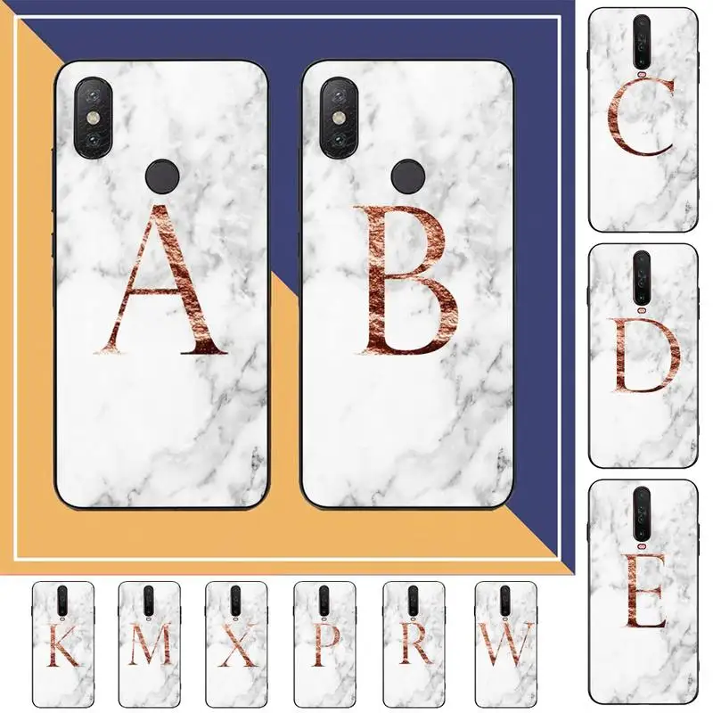 

Initial Letter A Z Phone Case for Redmi Note 8 7 9 4 6 pro max T X 5A 3 10 lite pro