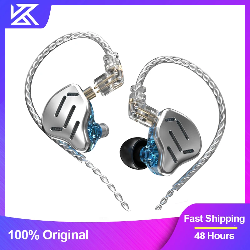 

Наушники KZ ZAX, 16 шт., Hi-Fi наушники-вкладыши с монитором басов, гибридные технологии, наушники-вкладыши с шумоподавлением, спортивные наушники 7BA + 1DD