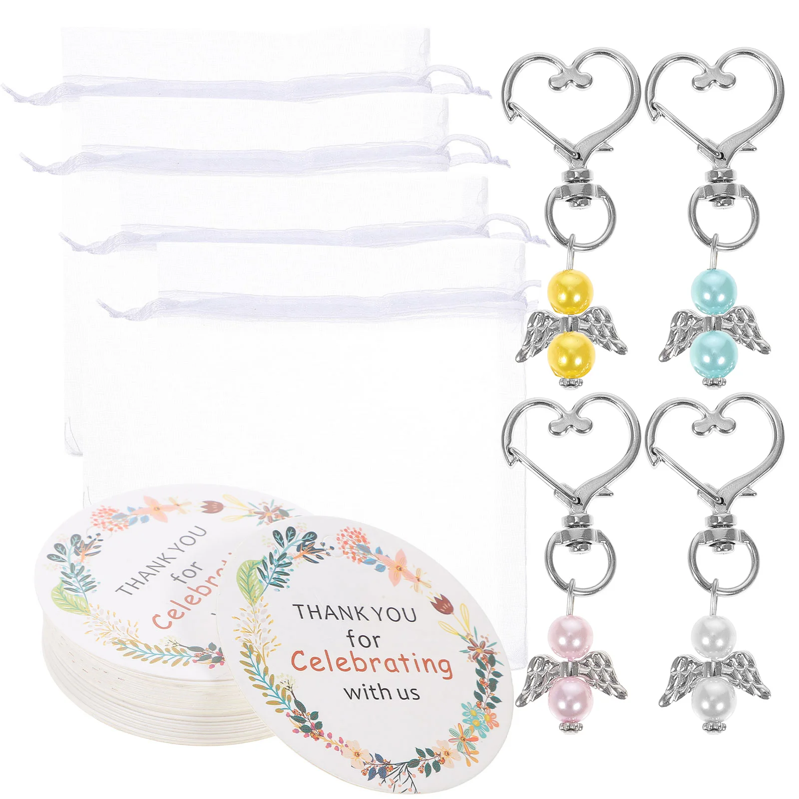 

Keychains Key Keyrings Shower Keychain Hangingbaby Guardian Bridal Pandant Bag Holder Rings Chain Valentines Wedding Favor Charm