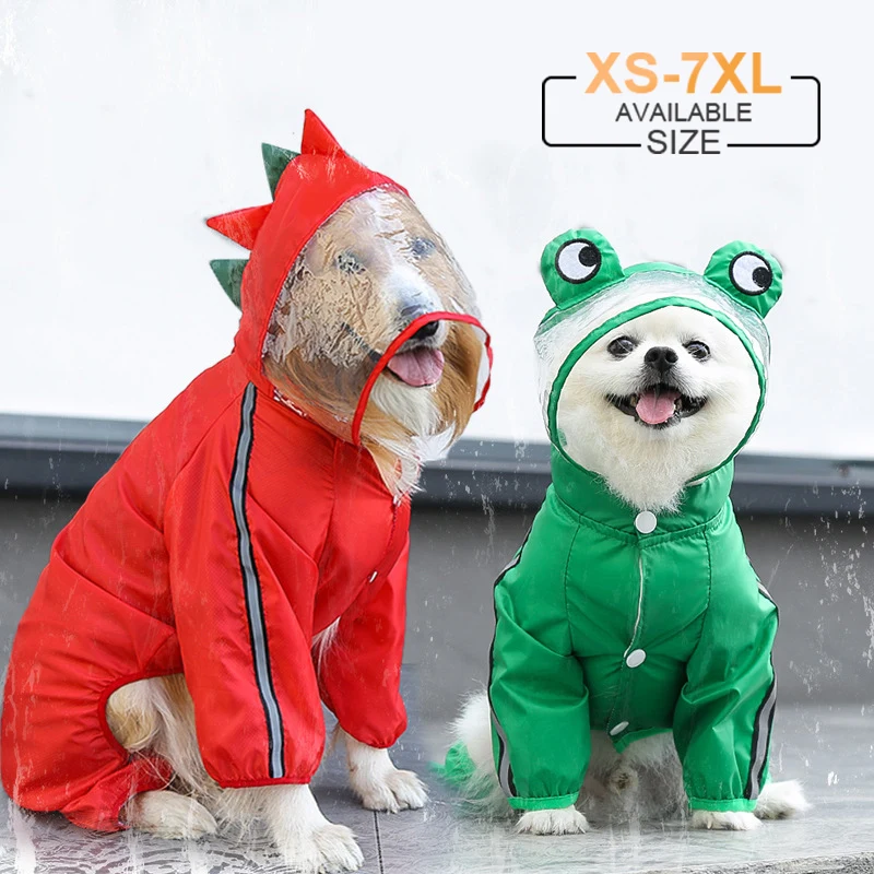 

2022 New Dog Raincoat Waterproof Dog Clothes Overalls For Dogs Clothes For Small Dog Big Dogs Coat Clothing Pet Supplies