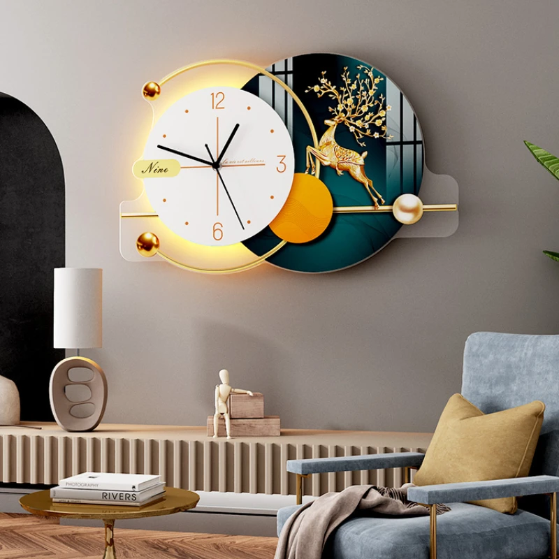 

Creative Simple Wall Clock Modern Design Nordic Luxury Large Silent Digital Wall Clock Living Room Relogio De Parede Home Decor