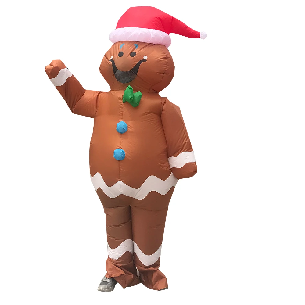 

New Adult Christmas Tree Gingerbread Inflatable Cosplay Costume Dress Suits Halloween Funny Santa Claus Party Disfraz