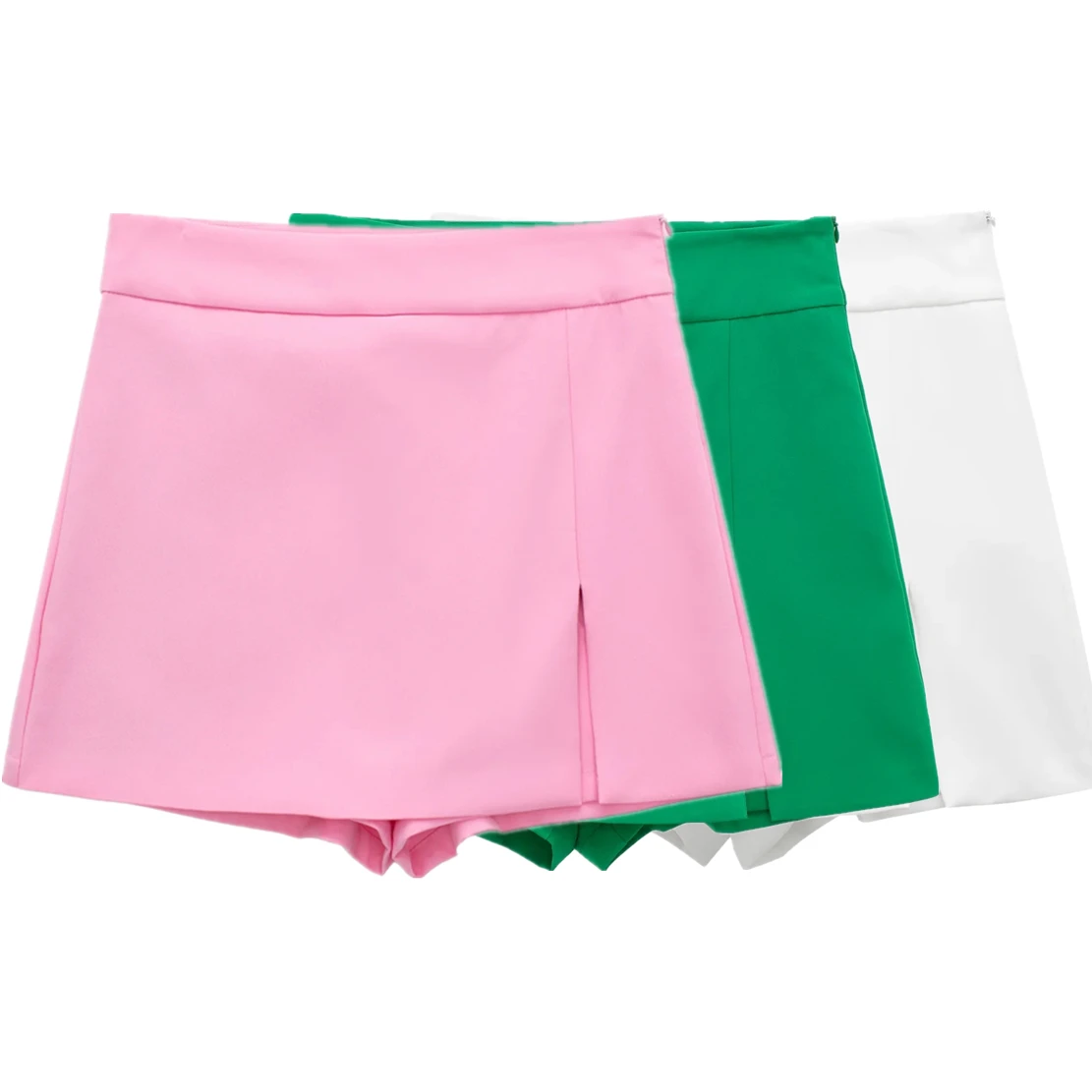 

Jenny&Dave England Style Fashion Simple Solid High Waist Casual Culotte A-line Mini Skirts Women