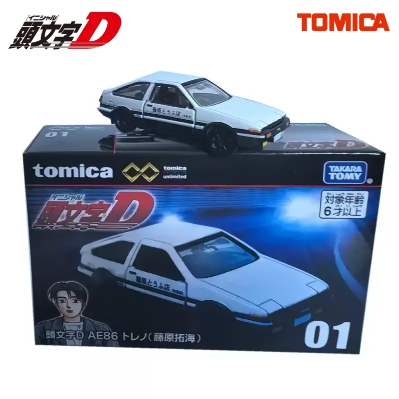 Фото Горячая новинка: Коллекционная модель спортивного автомобиля TOMY TOMICA Initial D Fujiwara Takumi AE86 RX-7 Mf86gt из литого сплава, имитация, для демонстрации, игрушка, подарок №1