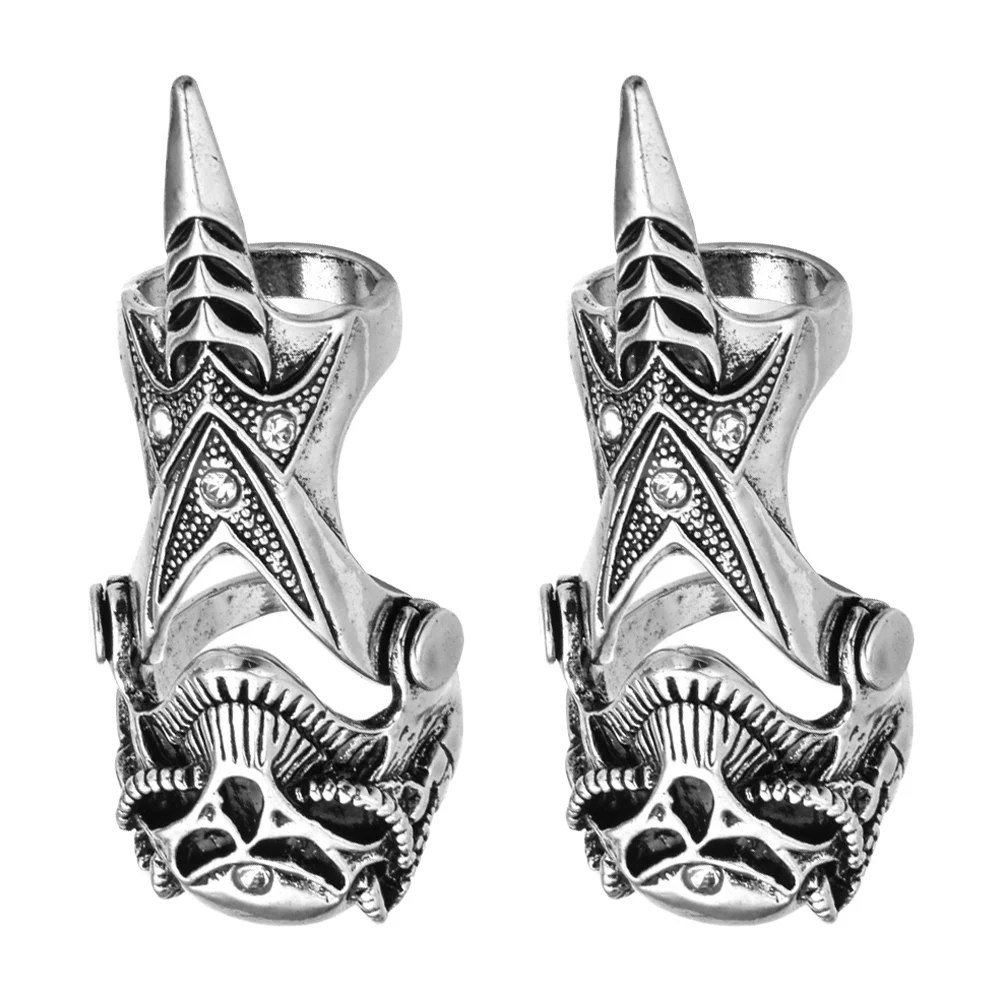 

2Pcs Alloy Nails Ring Chic Nails Ring Fashionable Decor Props for