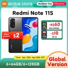 Глобальная версия смартфона Xiaomi Redmi Note 11S 64 Гб128 ГБ Helio G96 33W Pro быстрая Восьмиядерный 108MP Quad Camera для зарядки