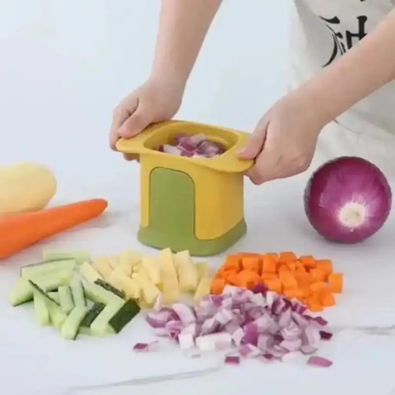

Kitchen Gadgets 2-In-1 Vegetable Chopper Multi Functional Vegetable Cutter Kitchen Dicing Cutting Tool