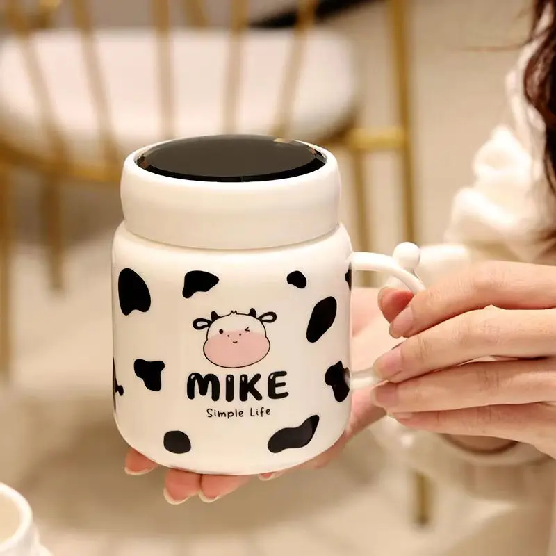 

Cute Cow Mug with Handle Heat Resistant Mugs Tea Mug Milk Coffee Lemon Juice Cup Drinkware Home Office