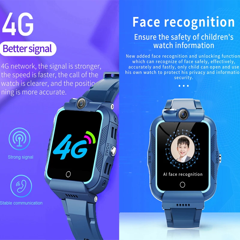 4G Детские умные часы 1 Гб + 8 Поддержка приложения GPS Смарт-часы детские двойная