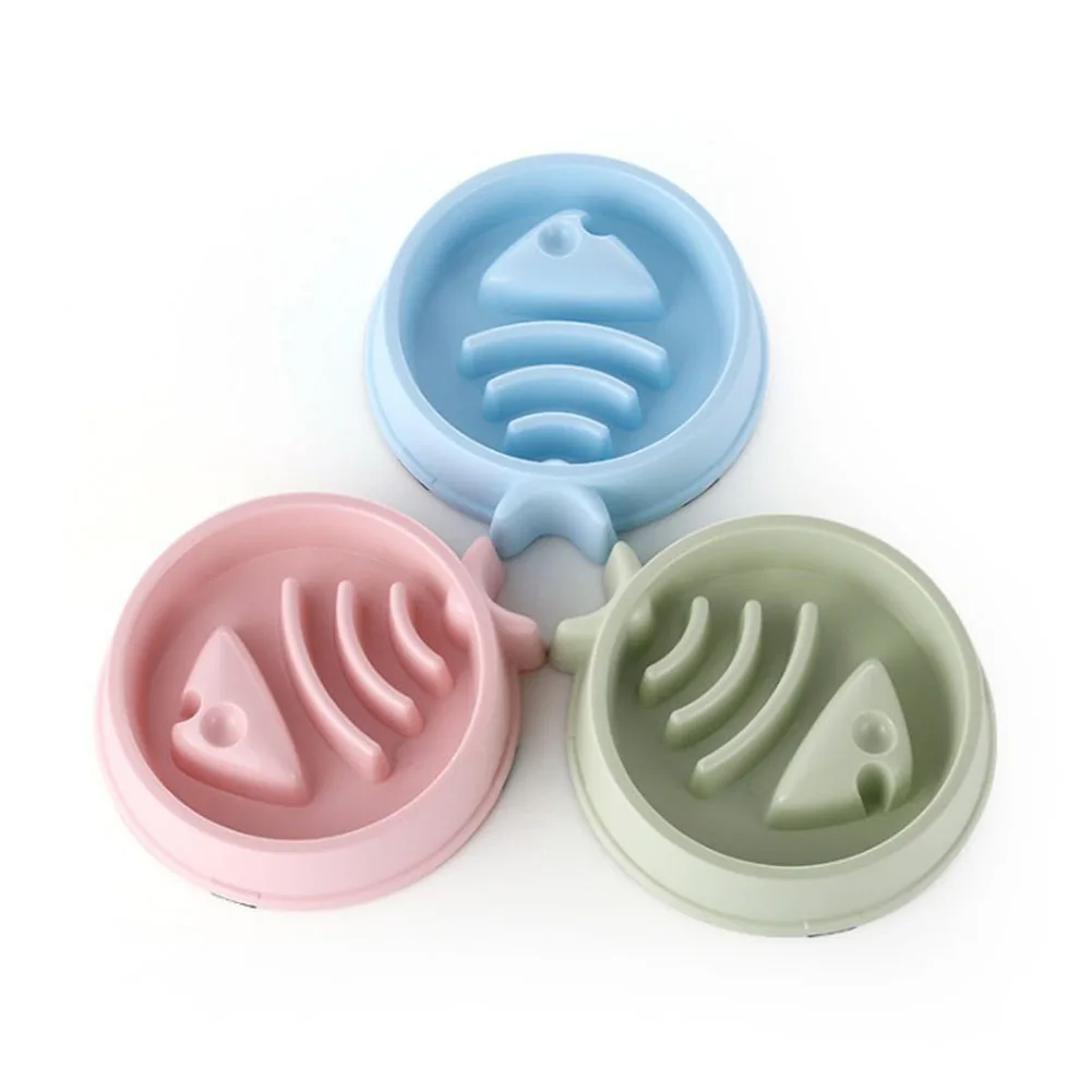 

Pet Slow Eating Feeder Fish Bone Shape Dog Bowl Dog Feeding Food Bowls Bloat Stop Healthy Interactive Puppy Food Plate Dishes