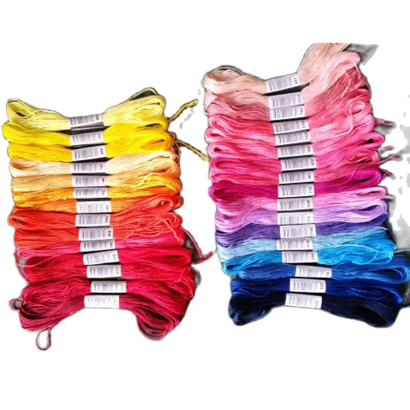 

100 шт., разноцветные дизайнерские мотки для вышивки крестиком, длина 8 м