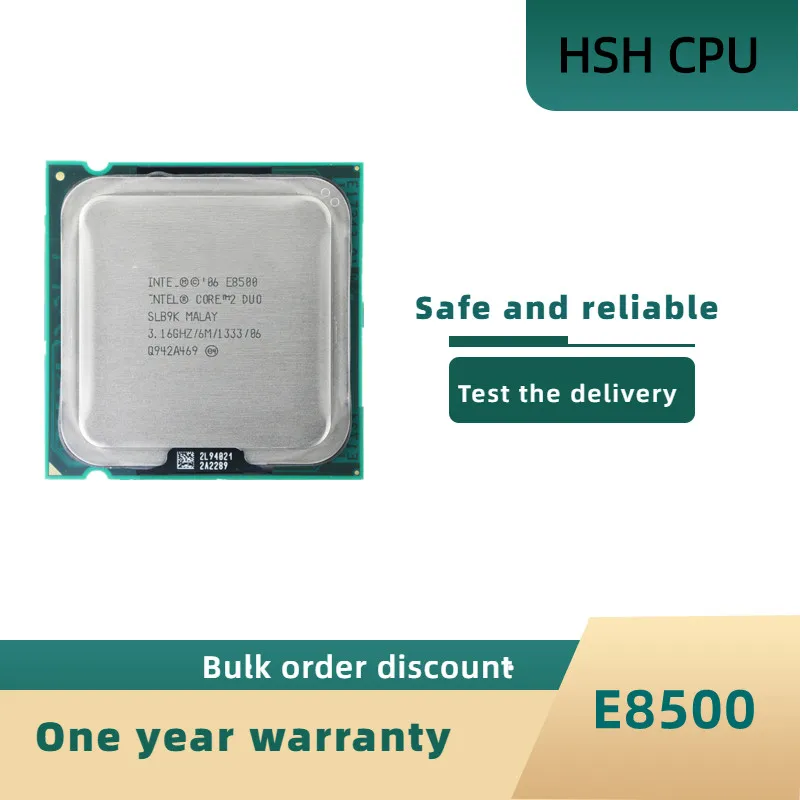 Процессор Intel Core 2 Duo E8500 SLB9K SLAPK 3 16 ГГц 6 Мб 1333 МГц разъем 775 процессор |