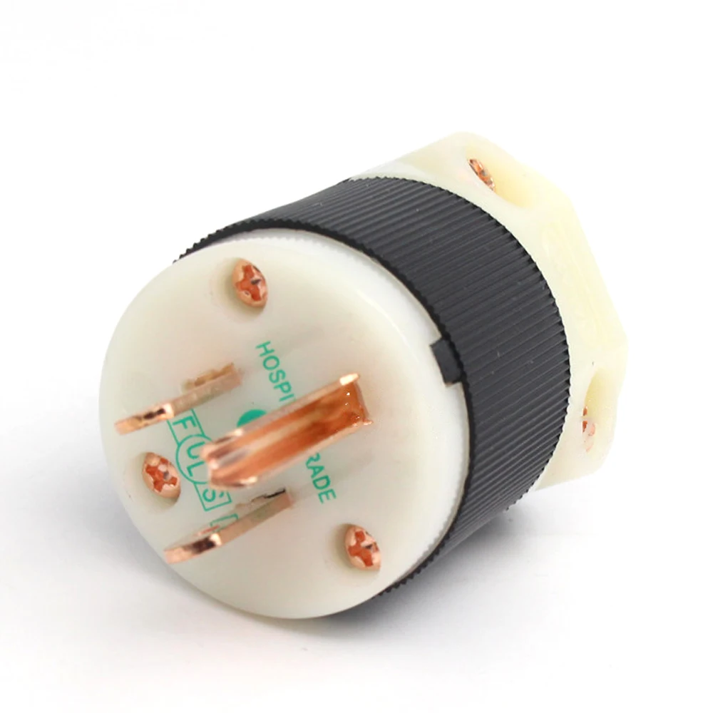 Hubbell HBL8215G с покрытием из чистой меди HiFi аудиоразъем питания переменного тока