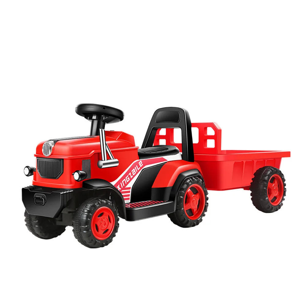 

6V4Ah Children Electric Tractor Car 2-7 Years Old Six-Wheel Charging Motorcar With Multifunctional Music Steering Wheel