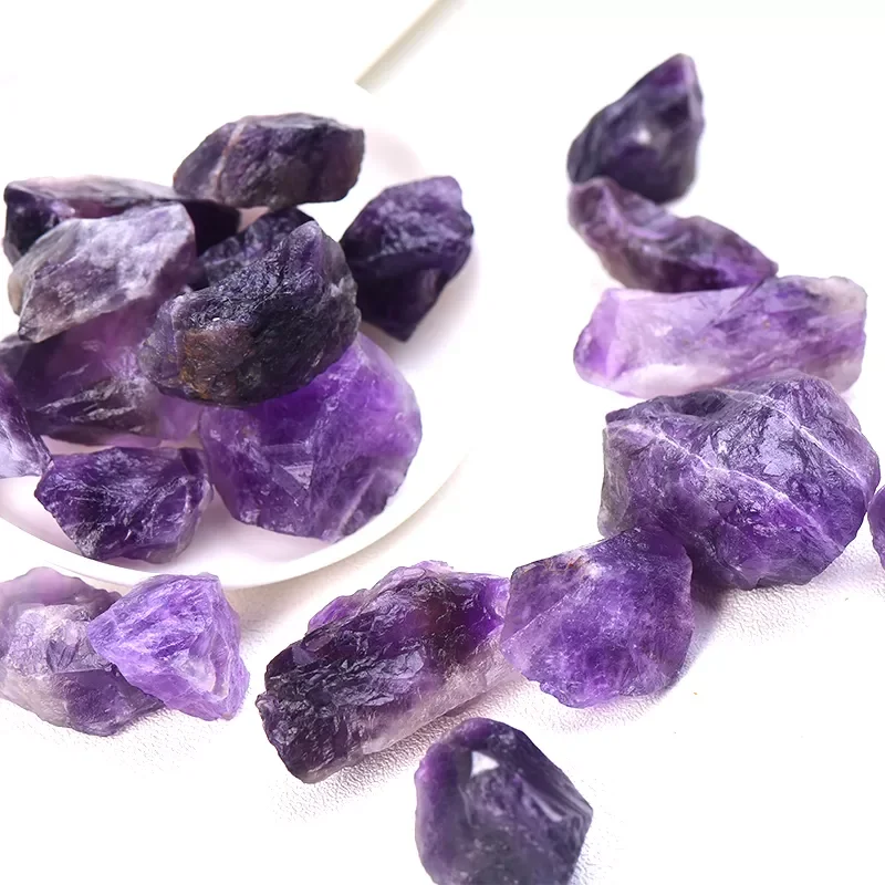 

Natural Crystal Quartz Minerals Specimen Amethyst Rose quartz Irregular Shape Rough Rock Stone Reiki Healing Home Decoration