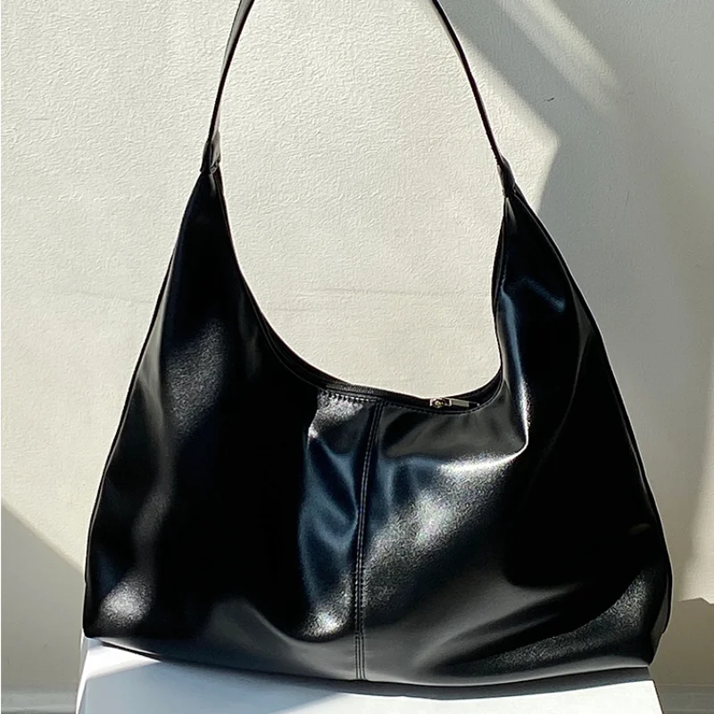 

Женские сумки на плечо из мягкой искусственной кожи, однотонные дизайнерские дамские сумочки, Повседневная дорожная женская сумка-тоут, большие кошельки для подмышек