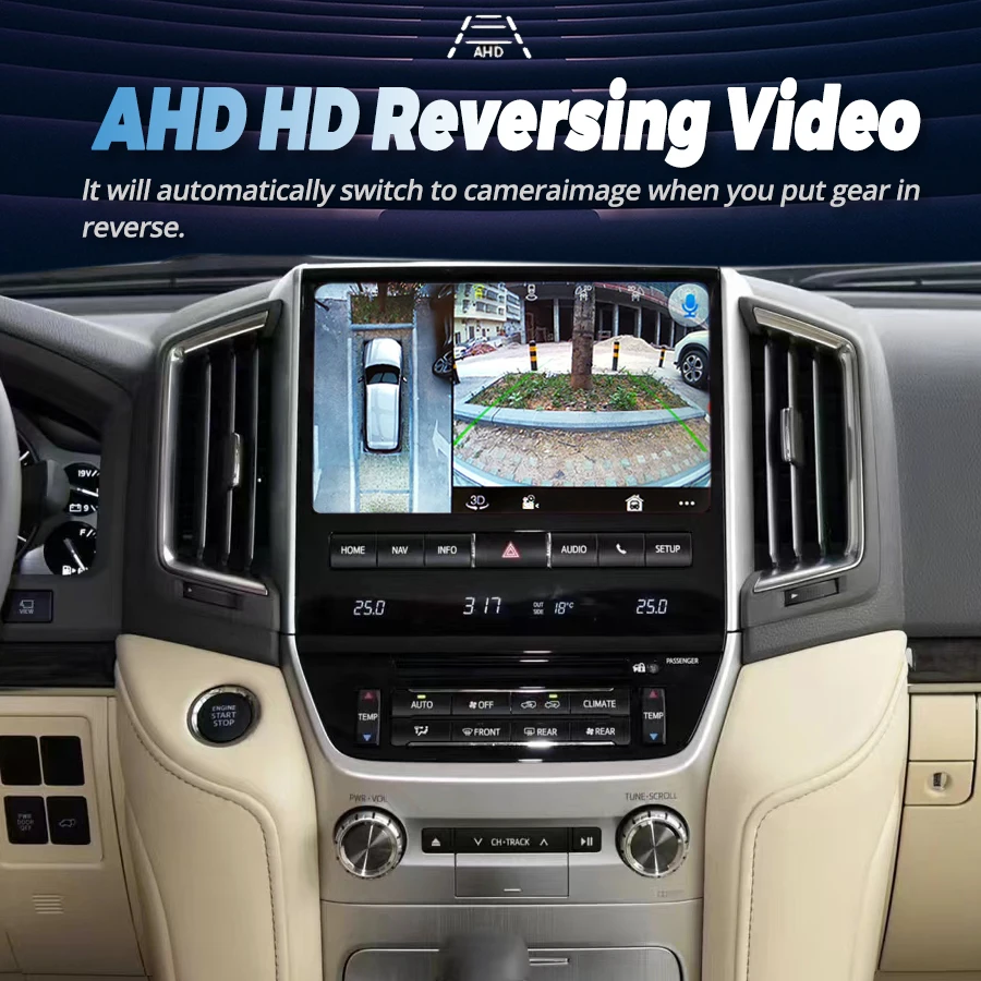 10-дюймовый Android 13-дюймовый комплект обновления интерьера автомобиля для Toyota Land