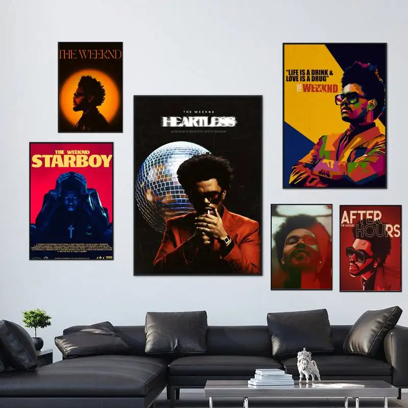 

Buy Three Get Four The Weeknd Poster Picture Prints Fashion Wall Canvas Art Kitchen Decor