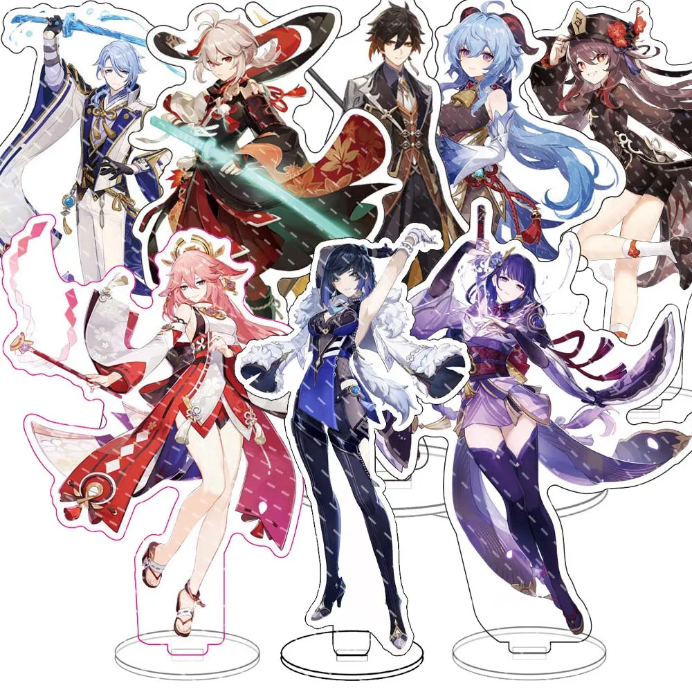 

Anime Genshin Impact Figures Raiden Shogun Ye Lan Kamisato Ayato Acrylic Stand Model Plate Desk Decor Standing Sign Fans Gifts