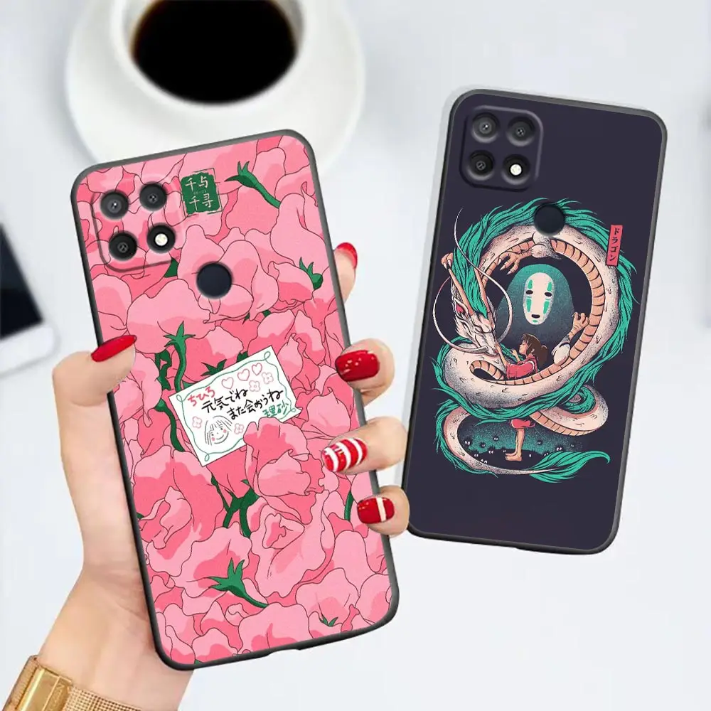 

Case For OPPO A83 A79 A78 A77 A76 A74 A73 A71 A57 A55 4G A53 2022 5G A39 A37 A33 A17 Case Ghibli Spirited Away Totoro No Face