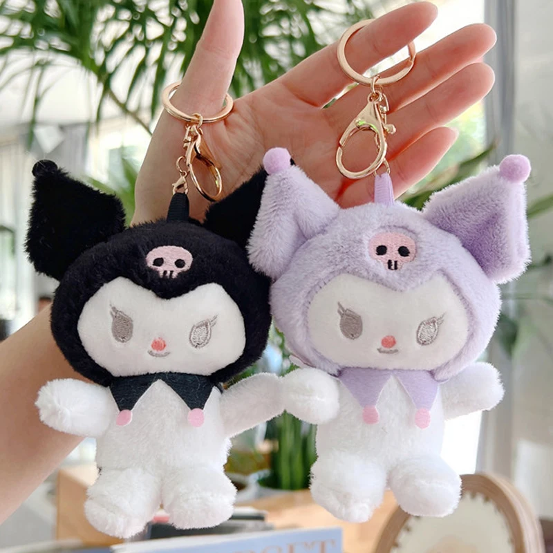 

Kuromi Kawaii плюшевая подвеска брелок Sanrioed школьные сумки аксессуары мультяшный милый рюкзак аниме плюшевые детские подарки